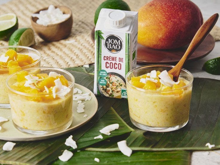 Recette bio de crème de Coco à la mangue 