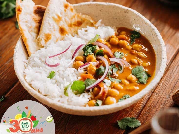 Recette bio de curry de pois chiches