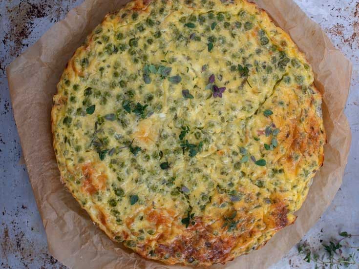 Recette bio de galette de pois cassés bio aux légumes et salade