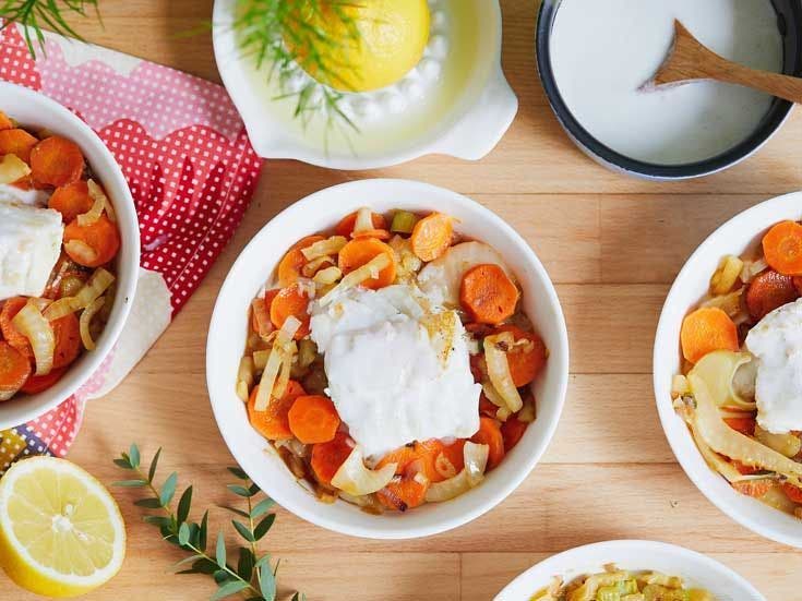 Recette bio de dos de lieu noir sauce coco citron