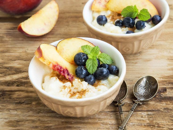 Recette bio de riz basmati au lait et fruits frais 