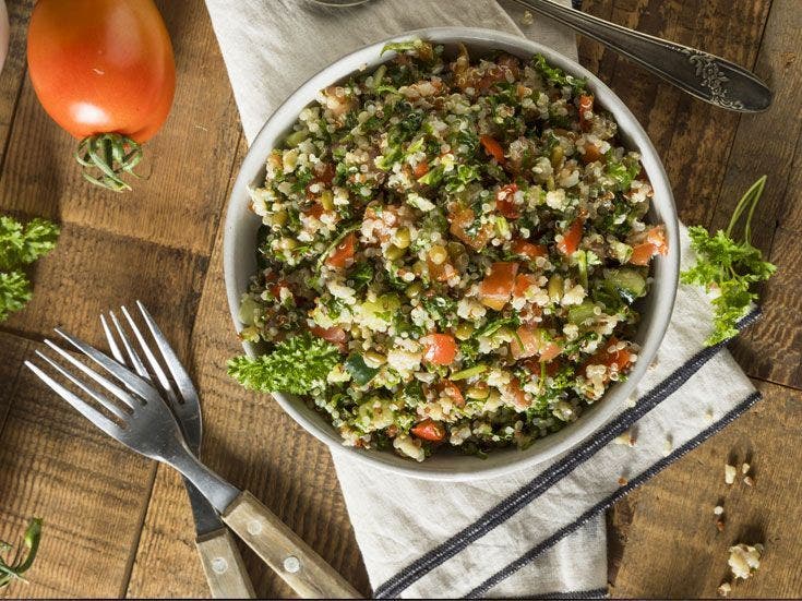 Recette taboulé d'amarante bio et quinoa aux petits légumes