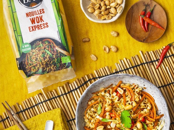 Recette de nouilles saut&eacute;es bio &agrave; la citronnelle