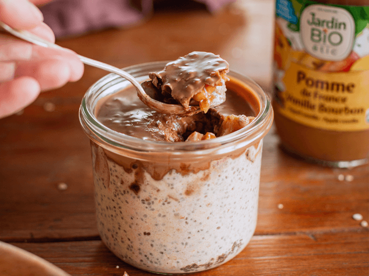 Recette bio de porridge &agrave; la compote Jardin BiO &eacute;tic