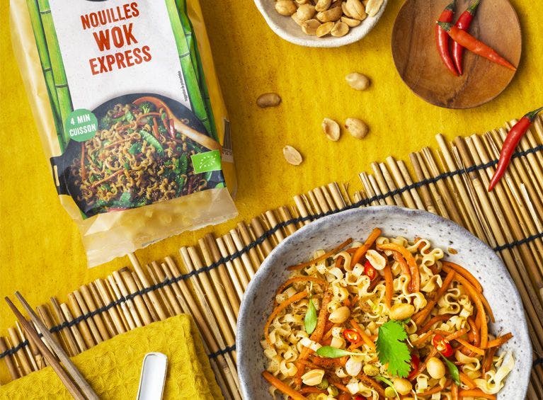 Recette de nouilles sautées bio à la citronnelle