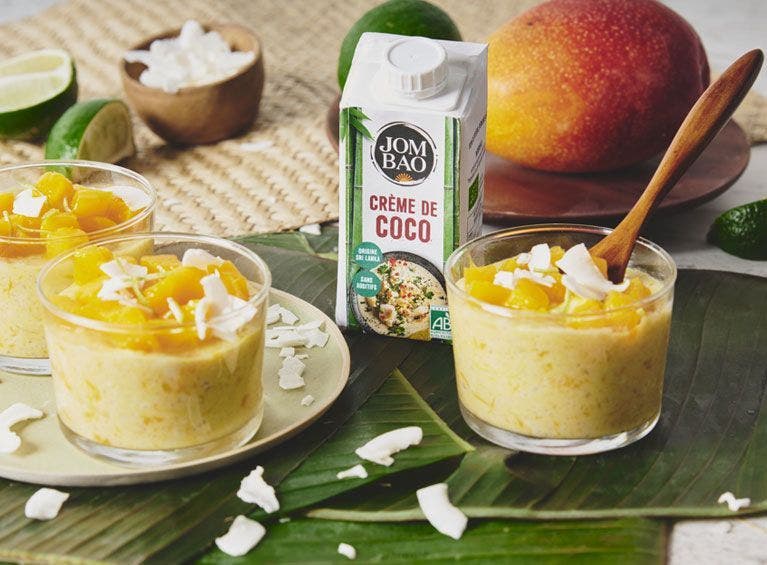 Recette bio de crème de Coco à la mangue 