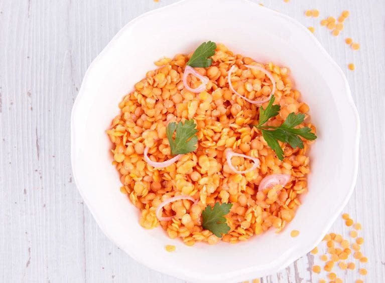 Recette de lentilles corail forestière bio
