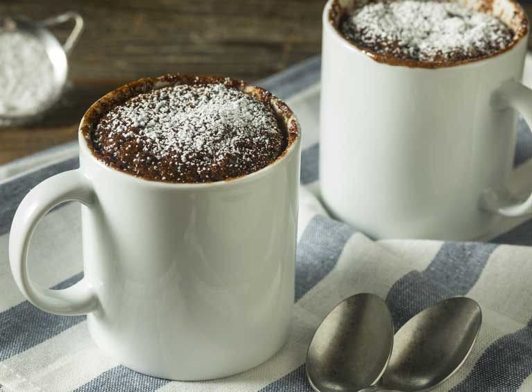 Recette bio de mugcake à la pâte à tartiner chocolat noisette