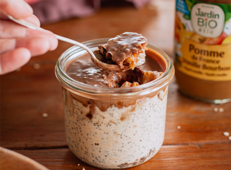 Recette bio de porridge à la compote Jardin BiO étic