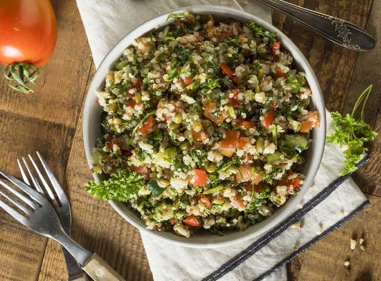 Recette taboulé d'amarante bio et quinoa aux petits légumes