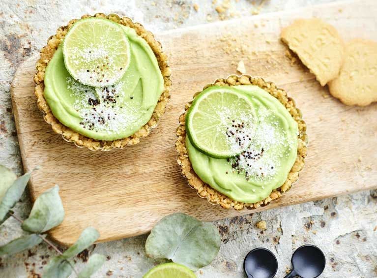 Recette de tartelette à l'avocat et biscuits karéléa