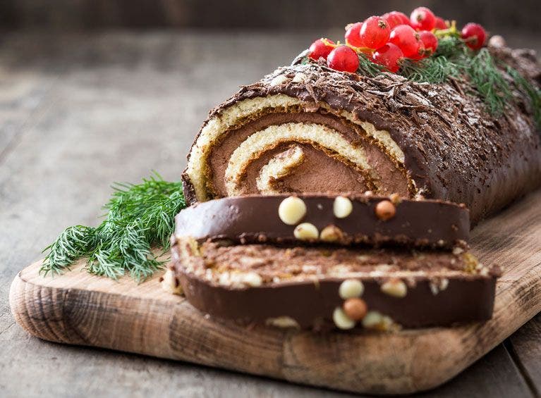 Recette bio de bûche à la pâte à tartiner