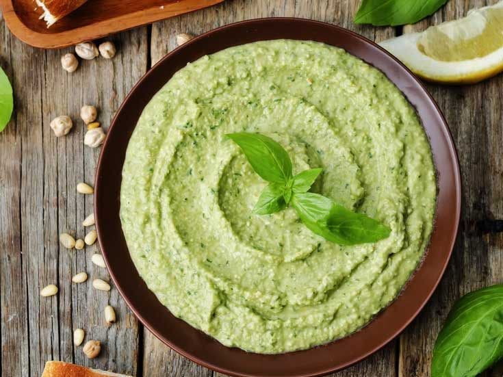 Recette bio de crème à la feta et basilic
