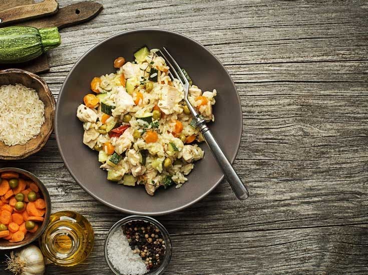 Recette bio de fricassé de poulet bio aux légumes frais
