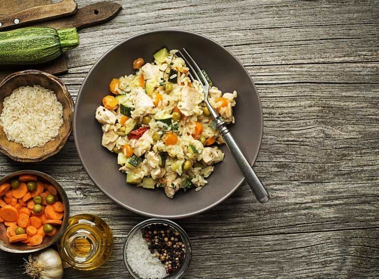 Recette bio de fricassé de poulet bio aux légumes frais