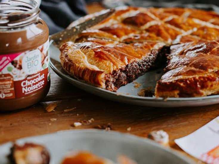 Recette bio de galette des rois à la pâte à tartiner 