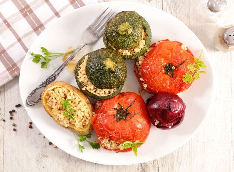 Recette bio de légumes farcis végétariens