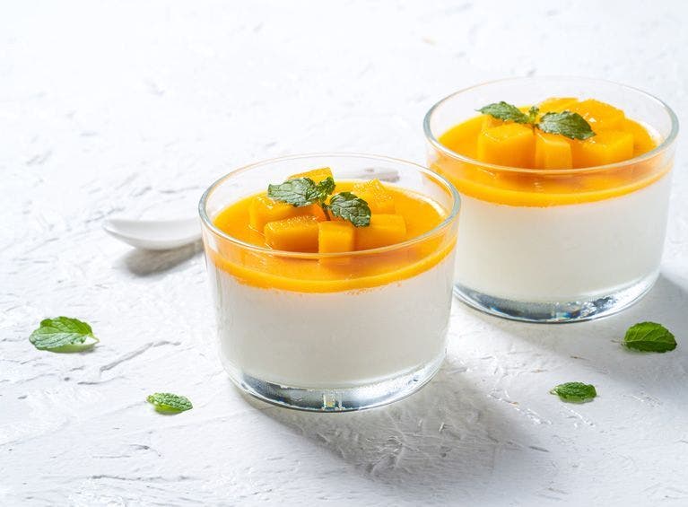 Recette bio de panna cotta au soja et coulis d'abricot