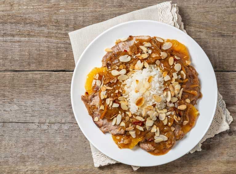 Recette bio de sauté de porc au curry