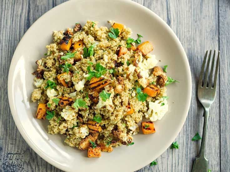 Recette bio de quinoa et courge butternut