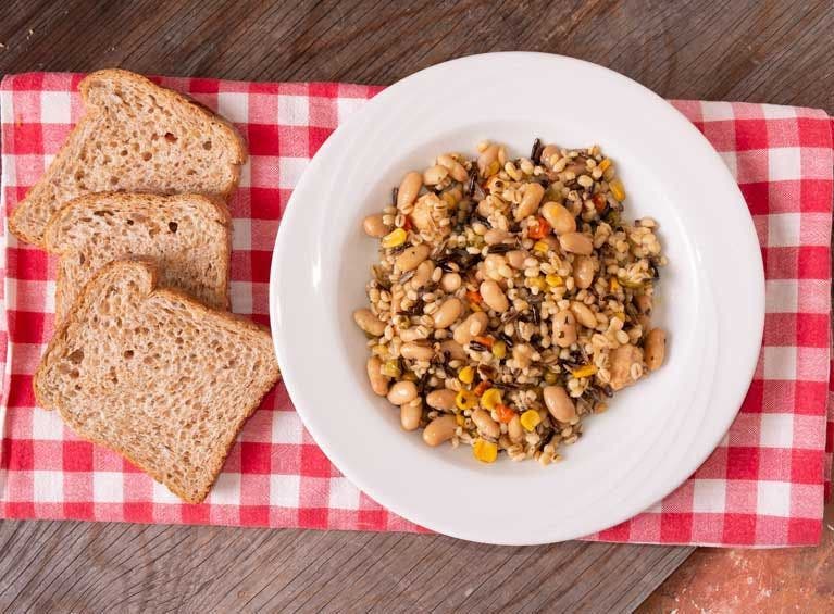 Recette bio de salade épicée au petit épeautre et au thon