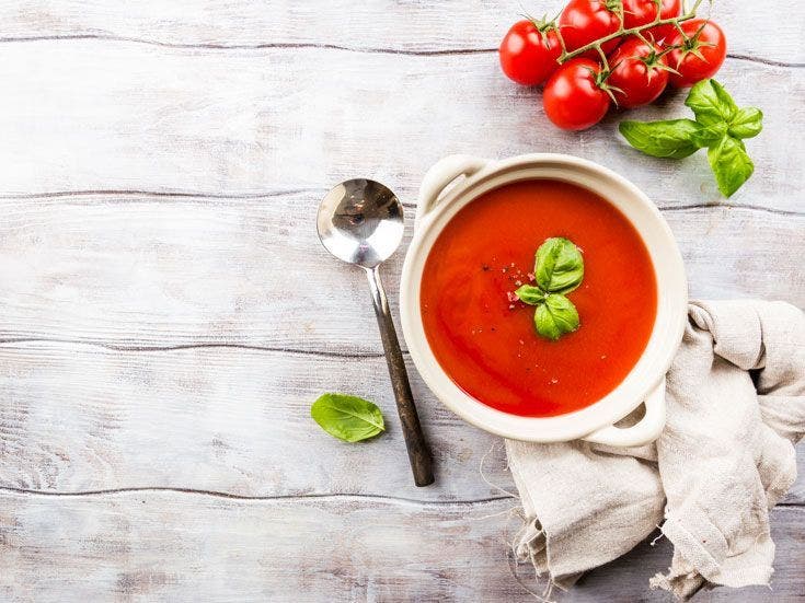 Recette bio de soupe de tomates au balsamique