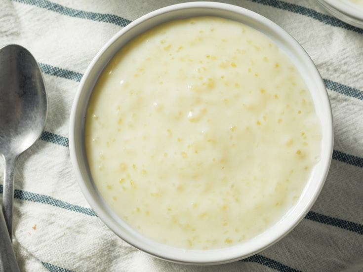 Recette bio de tapioca au lait de coco et kiwi