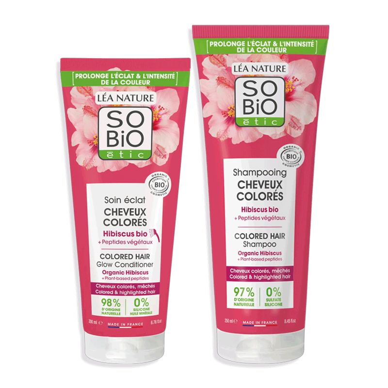 Routine Hibiscus Bio - Cheveux colorés - SO BIO ETIC