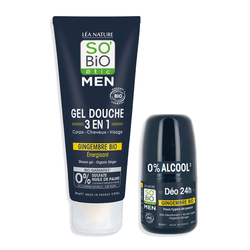 Duo Men – Douche & Déo Gingembre - SO BIO ETIC