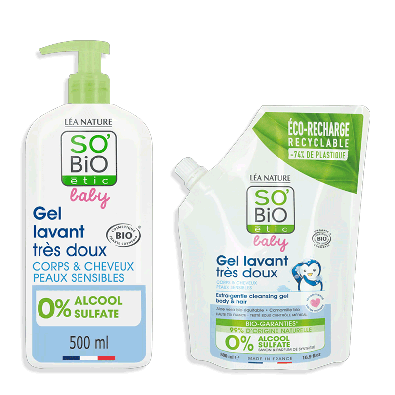 Duo Gel Lavant & Éco-Recharge - SO BIO ETIC