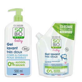 Duo Gel Lavant & Éco-Recharge - SO BIO ETIC