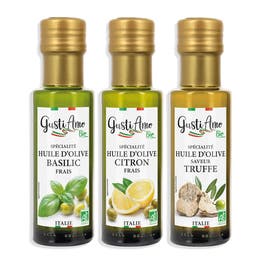 Trio Huiles d’Olive - Truffe, Citron & Basilic - GUSTI AMO BIO