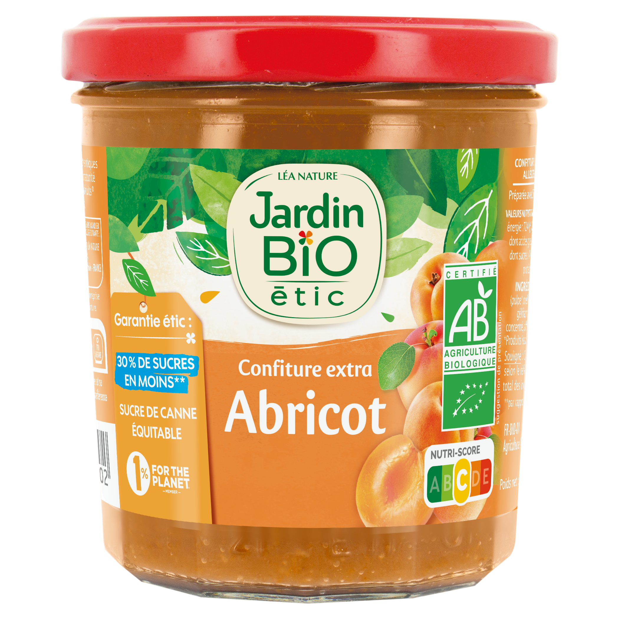 Confiture extra abricot - bio - JARDIN BIO