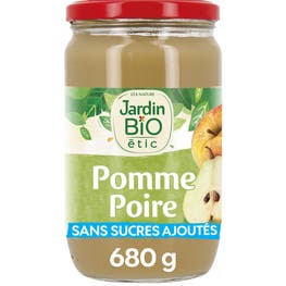 Dessert compote bio pomme de France poire williams - JARDIN BIO
