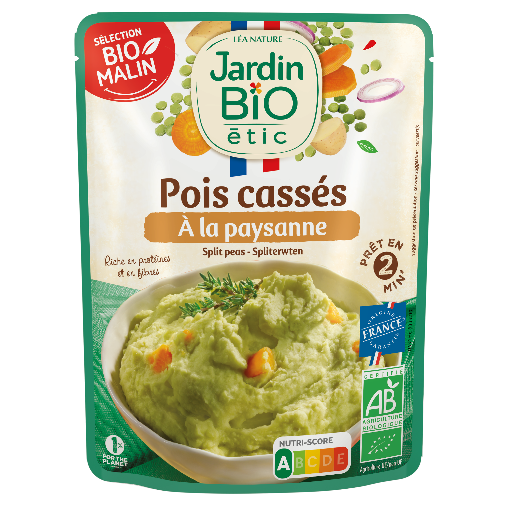 Pois cassés bio à la paysanne - JARDIN BIO