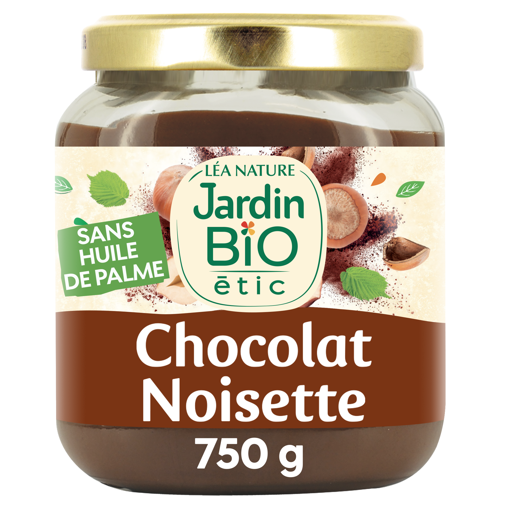 Pâte à tartiner bio chocolat et noisette - 750g - JARDIN BIO