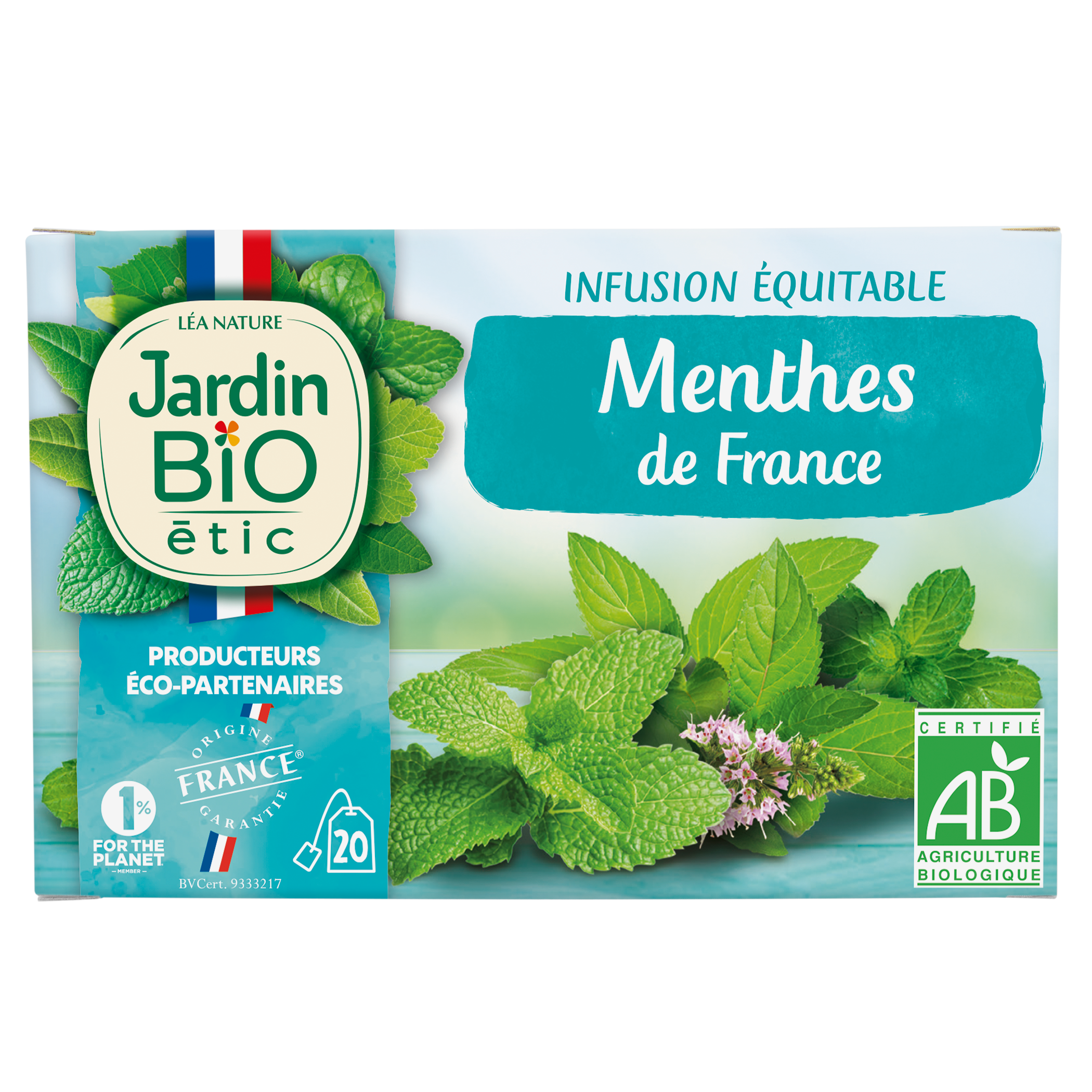 Infusion équitable 3 Menthes de France - bio - JARDIN BIO
