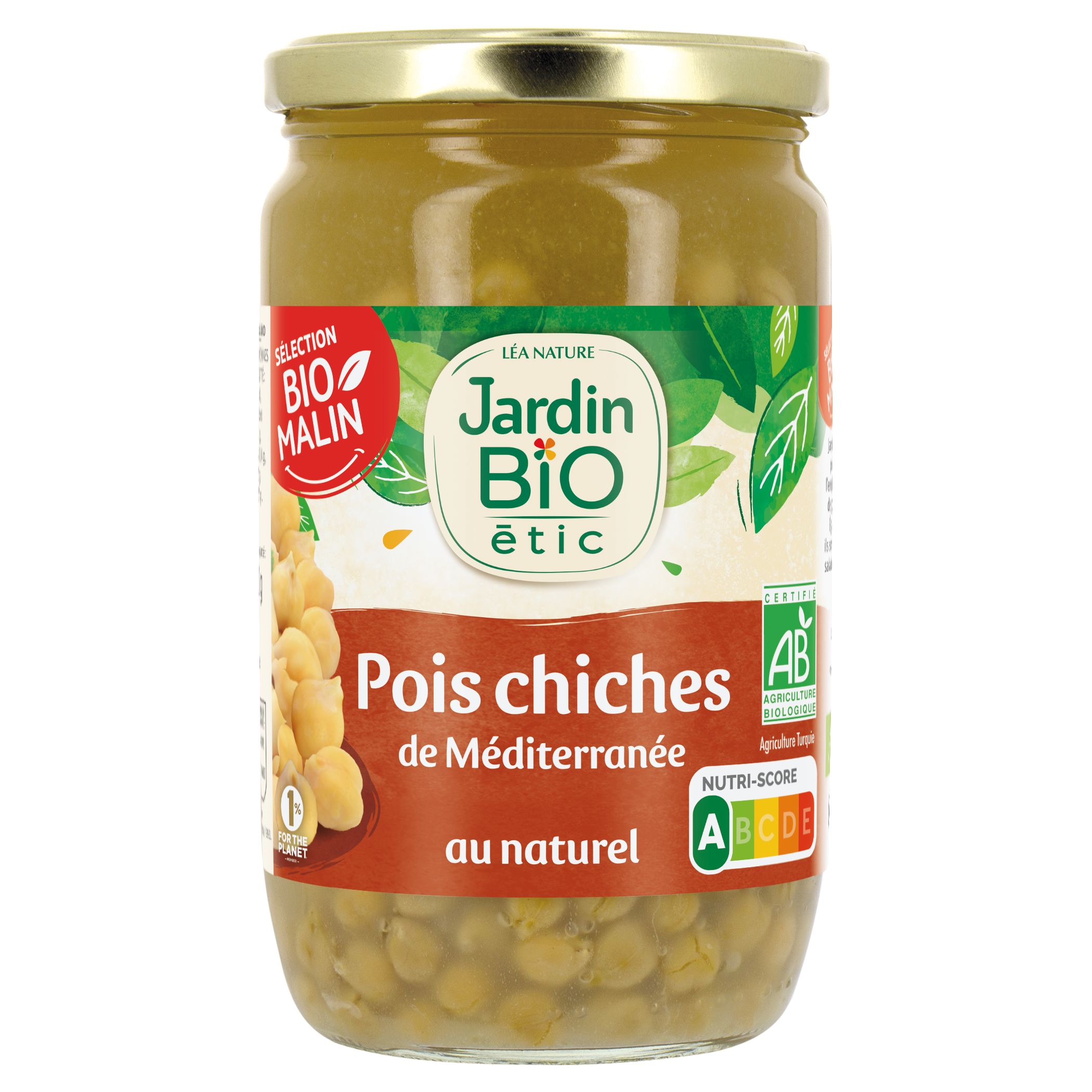 Pois chiches bio de Méditerranée de 660 g  - JARDIN BIO