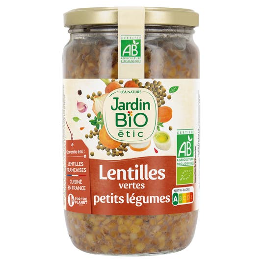 boho cosmetics Lentilles cuisinées légumes bio 660 g - Jardin Bio Étic