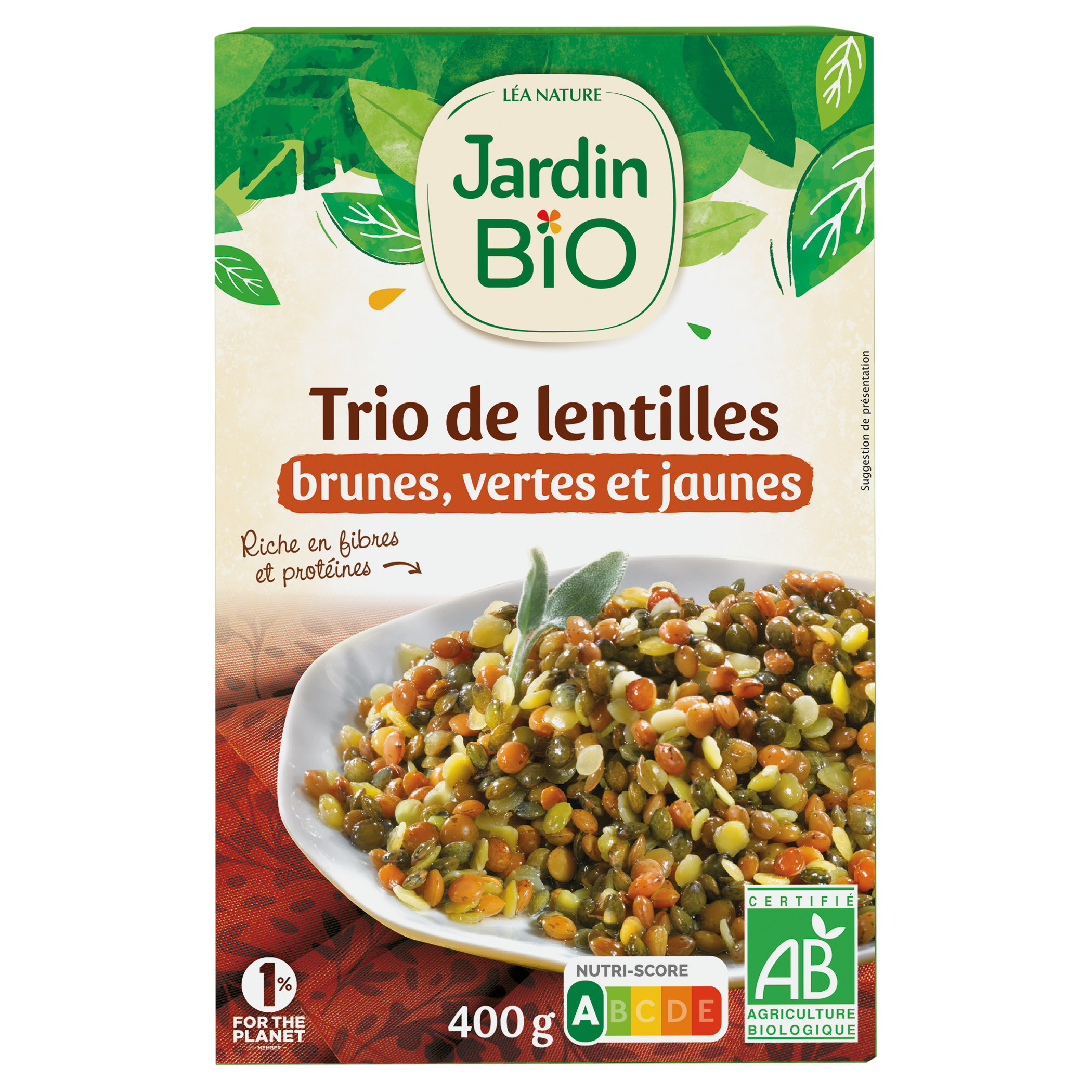 Trio de lentilles - bio - JARDIN BIO