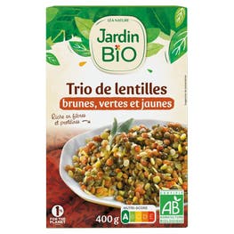 Trio de lentilles - bio - JARDIN BIO