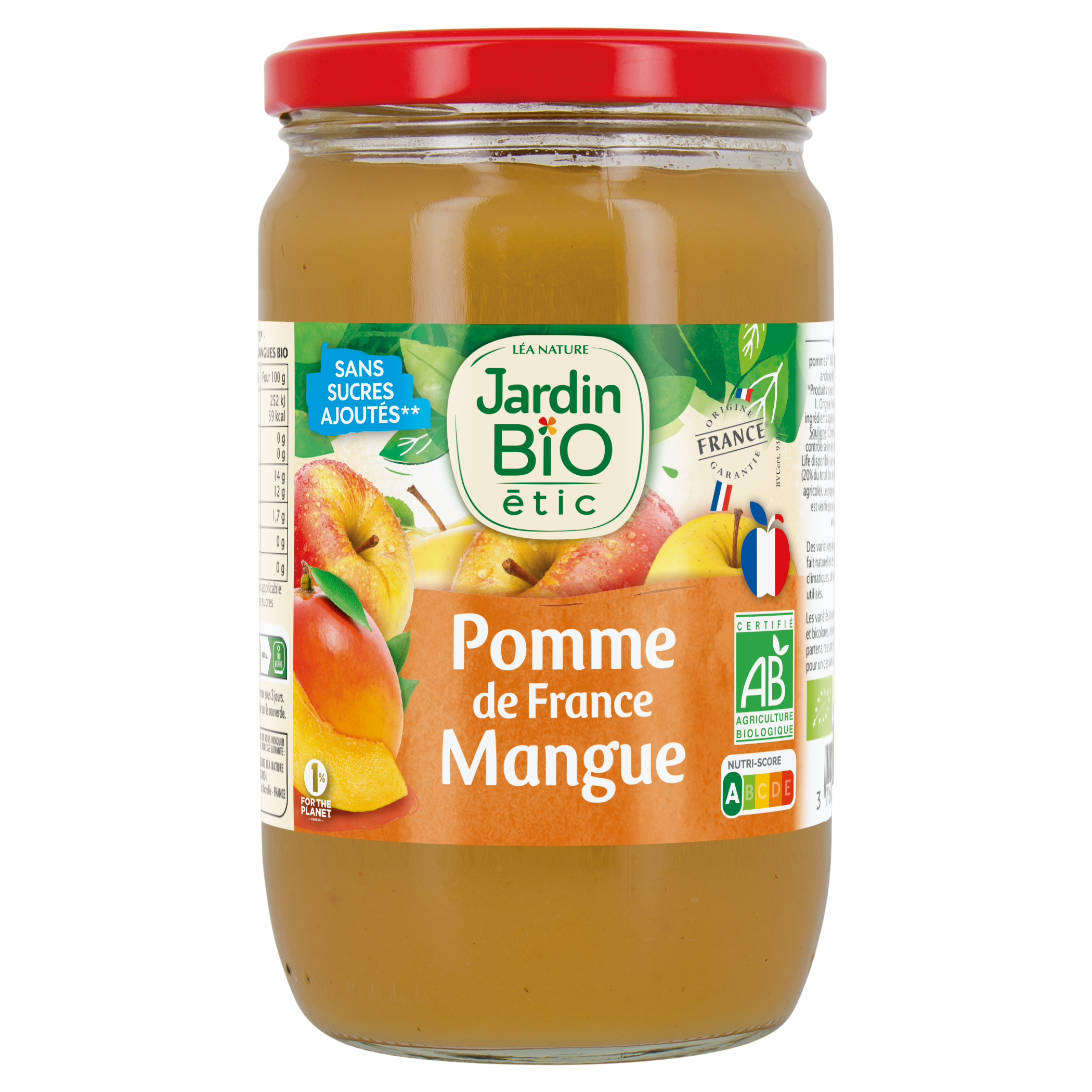 Compote pomme mangue - bio - JARDIN BIO