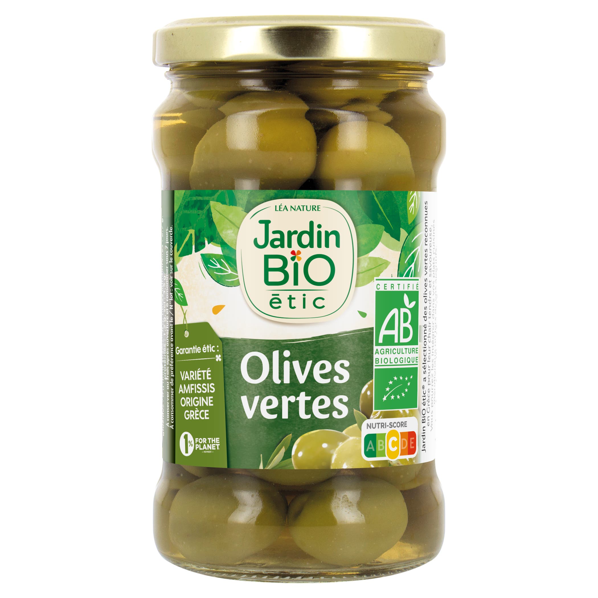 Olives vertes bio - Jardin Bio Étic Bocal de 170g
