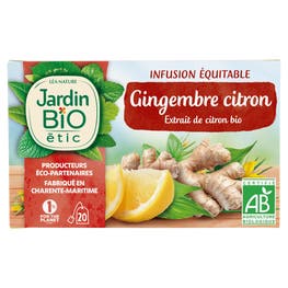 Infusion Gingembre Citron - bio - JARDIN BIO