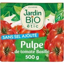 Pulpe de tomate au basilic - bio - JARDIN BIO