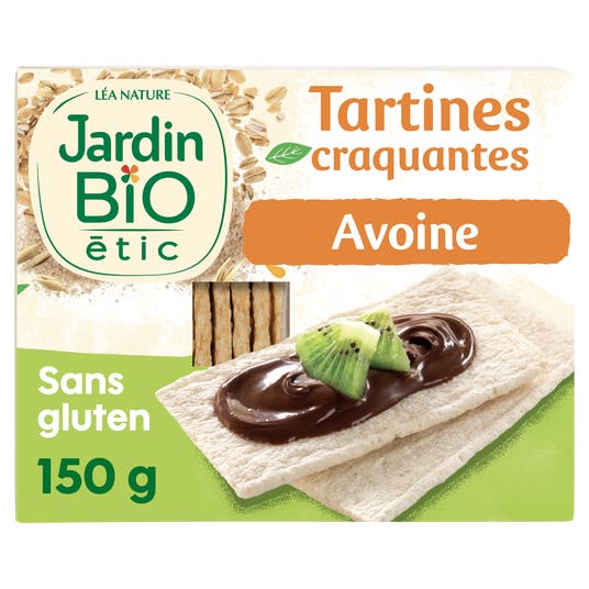 boho cosmetics Tartines Craquantes Avoine - sans gluten et sans lactose - Jardin Bio Étic