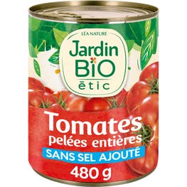 Tomates pelées entières au jus bio format familial - JARDIN BIO