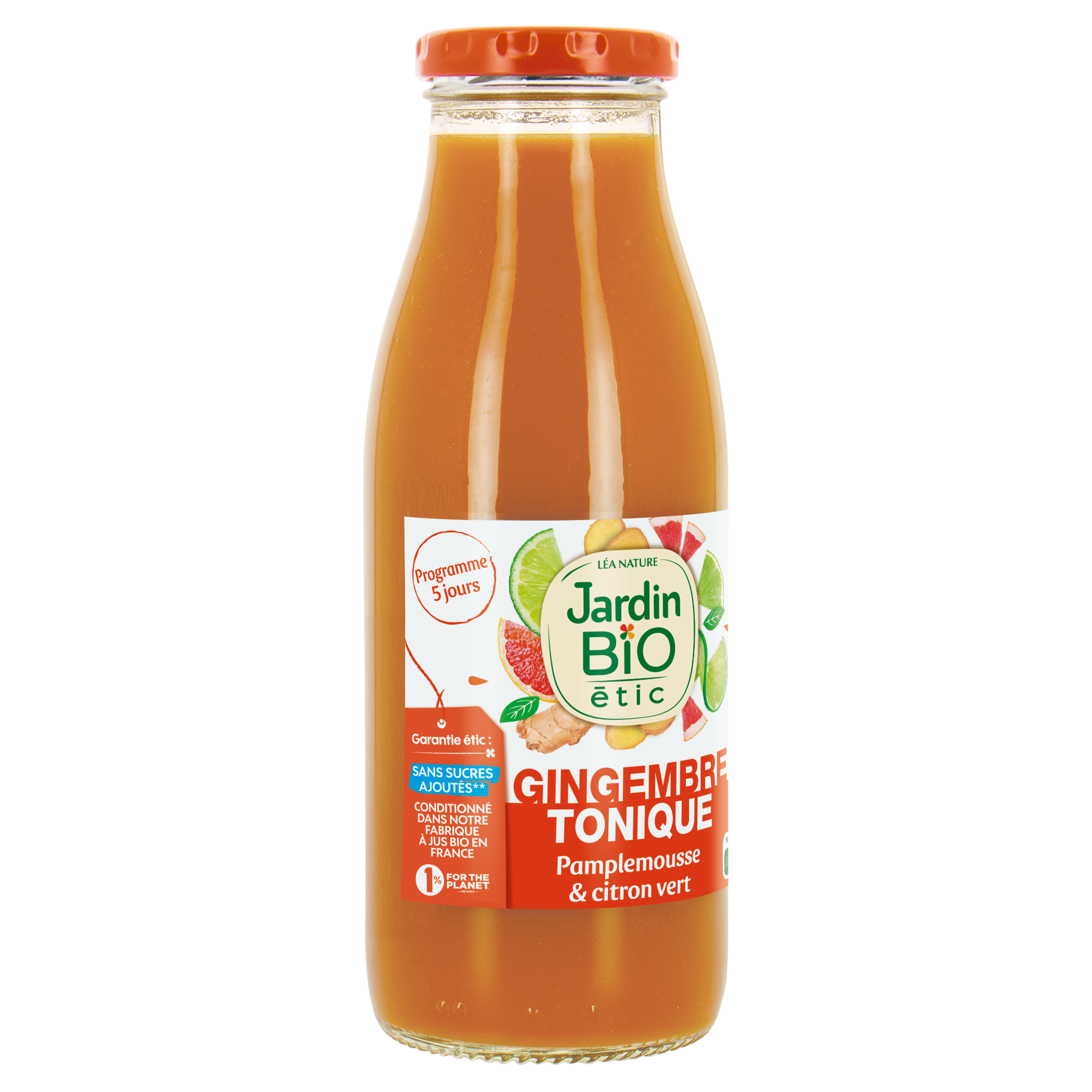 Boisson gingembre tonique bio - Jardin Bio tic Bouteille de 50cl