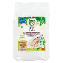 Farine bio de riz de Camargue semi-complète - sans gluten - JARDIN BIO