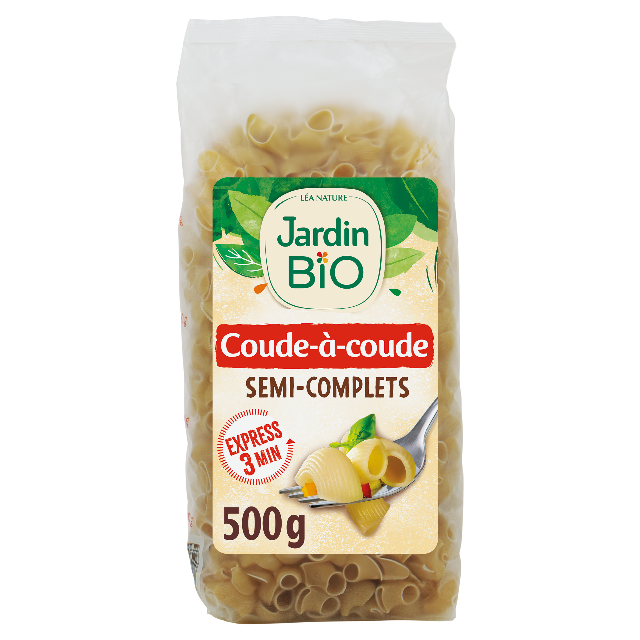 Pâtes coude à coude bio  semi complets - JARDIN BIO